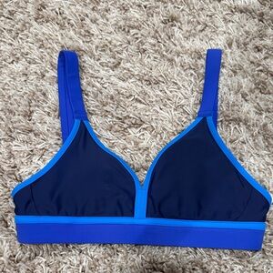 Title Nine Navy and Royal Blue Bikini Top